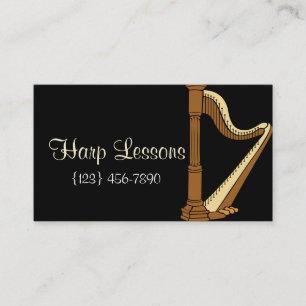 Harp Instructor Music Business Card
