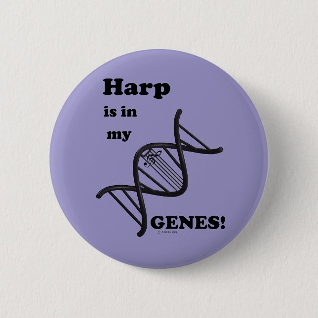 Harp Is In My Genes Button (Front)