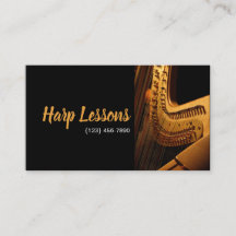 Harp Lessons Music Business Card