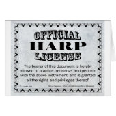 Harp License (Front Horizontal)