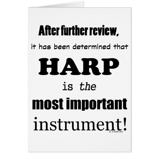 Harp Most Important Instrument Cards (Front)