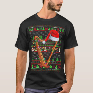 Harp Music Lover Family Matching Ugly Harp Christm T-Shirt