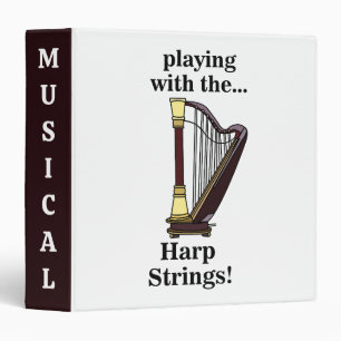 Harp Musical Instrument Harp 3 Ring Binder
