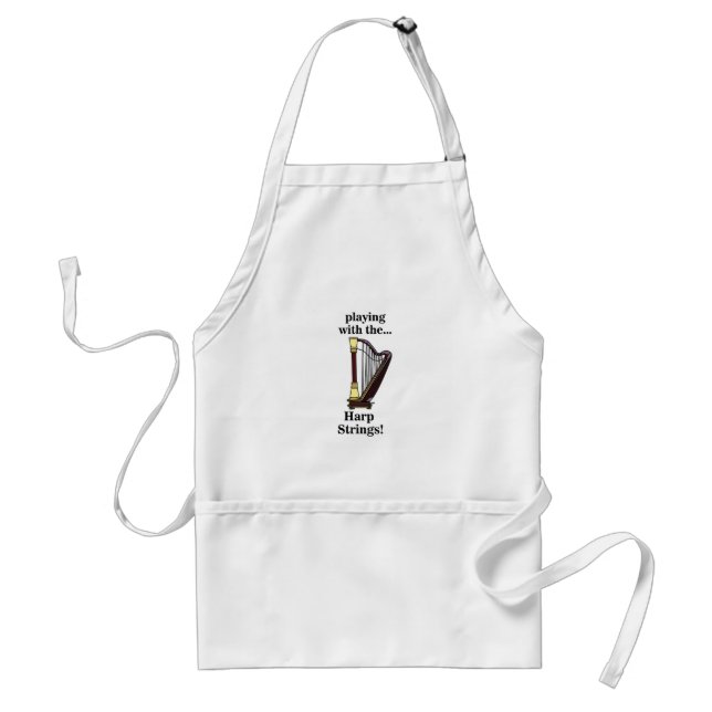 Harp Musical Instrument Harp  Adult Apron (Front)