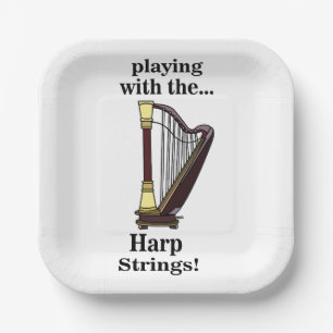 Harp Musical Instrument Harp Party Paper Plates
