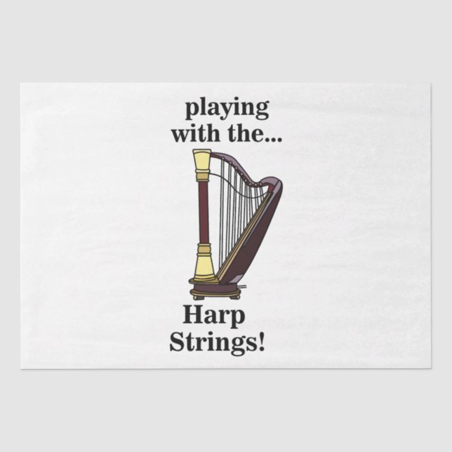 Harp Musical Instrument Harp Tissue Paper (Front)