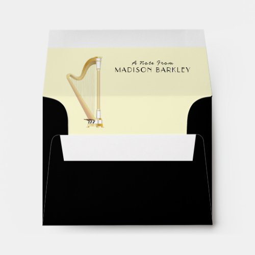 Harp Musician Music Teacher Envelope