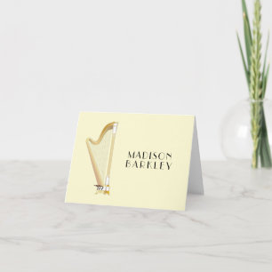 Harp Musician Music Teacher Note Card