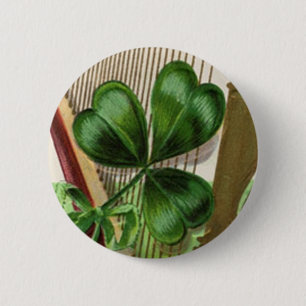 Harp of Erin Vintage St. Patrick's Day Pinback Button
