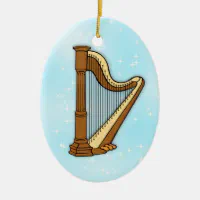 Harp Musician Music Teacher Wrapping Paper, Zazzle