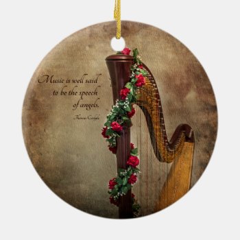 Harp Ornament by HarpersBazaar at Zazzle