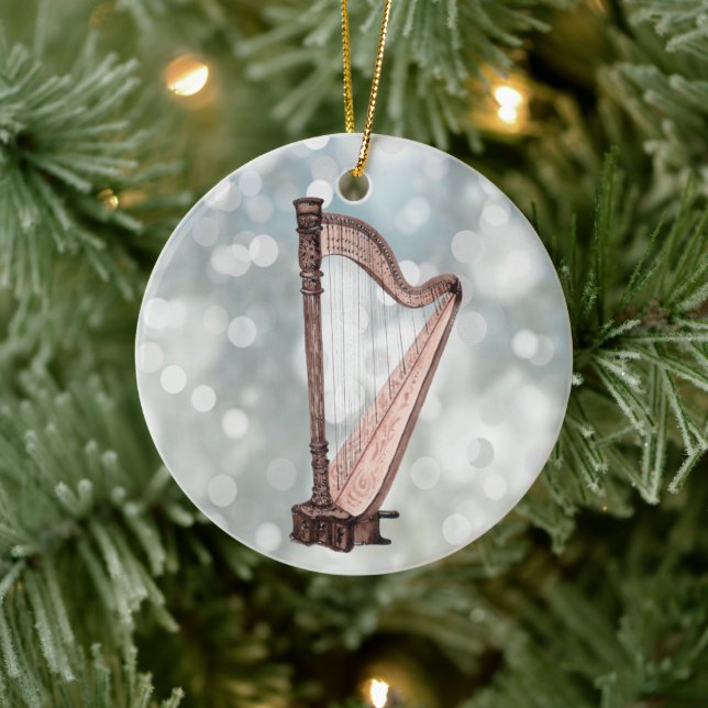Harp Ornament Music Gift (Tree)