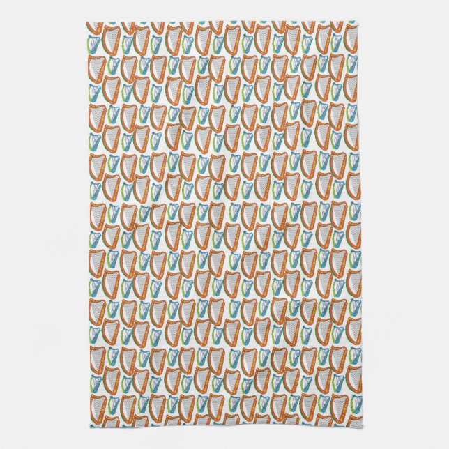 Harp Patterned Towel (Vertical)