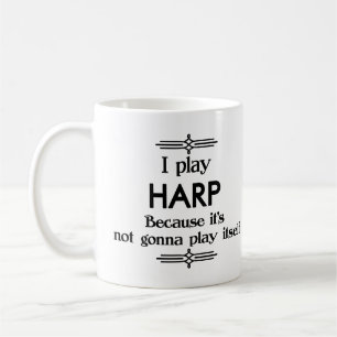 Harp - Play Itself Funny Deco Music Coffee Mug