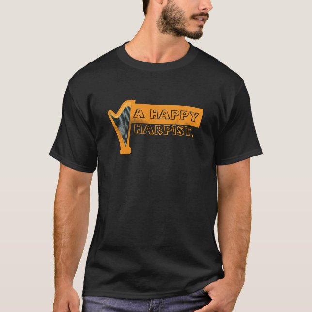 Harp Player Harpist Musician Music Instrument T-Shirt (Front)