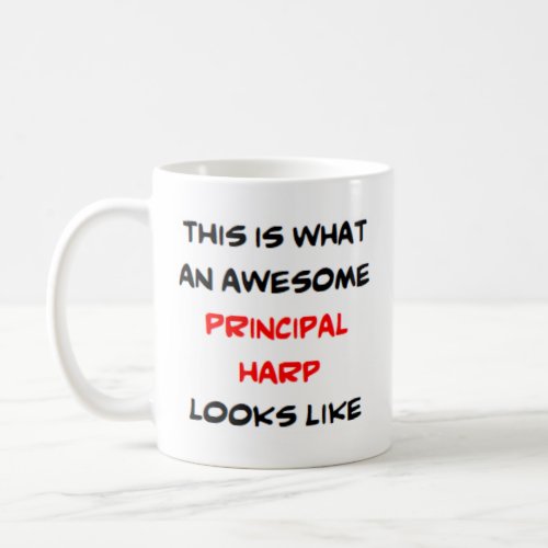 harp principal awesome mug