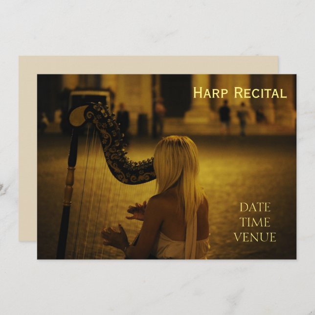 Harp Recital Invitation (Front/Back)
