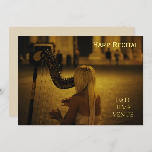 Harp Recital Invitation