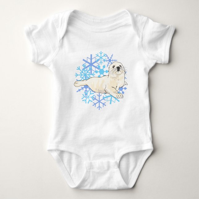 Harp Seal Baby Bodysuit (Front)