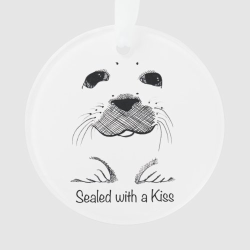 Harp Seal Pup  Sealed with a Kiss Ornament