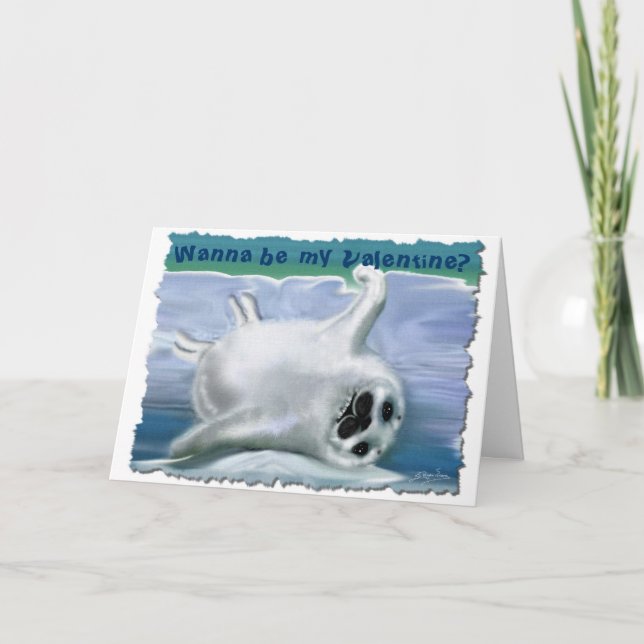 HARP SEAL VALENTINE Card (Front)