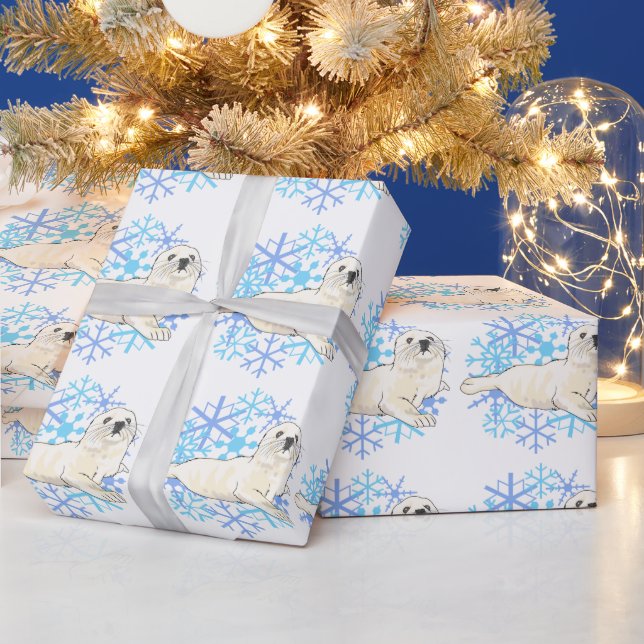 Harp Seal Wrapping Paper (Holidays)