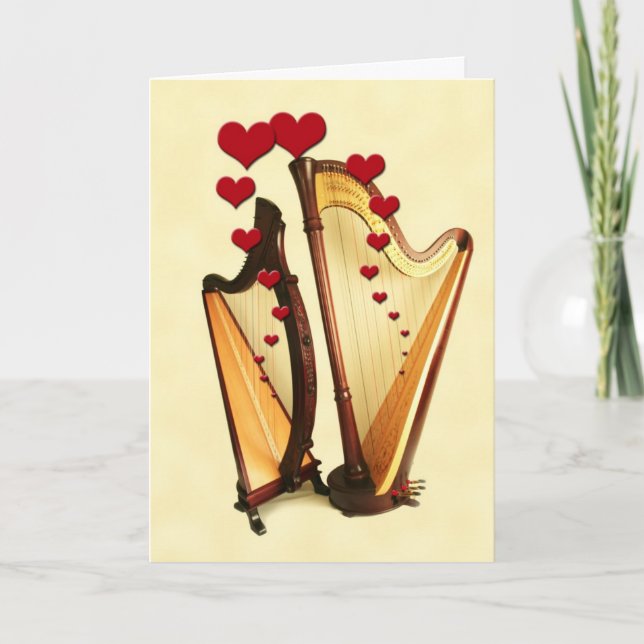 Harp Valentine Card (Front)