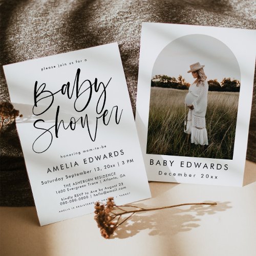 HARPER modern baby shower invitation