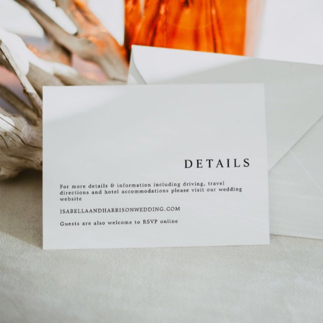 HARPER Modern Minimalist Clean Serif Details Card (Creator Uploaded)