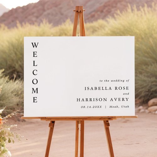 HARPER Modern Minimalist Clean Wedding Welcome Foam Board