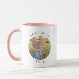 HARPER Modern Round Photo Best Mom Ever Coffee Mug