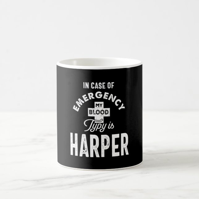 Harper Personalized Name Birthday Gift Coffee Mug (Center)