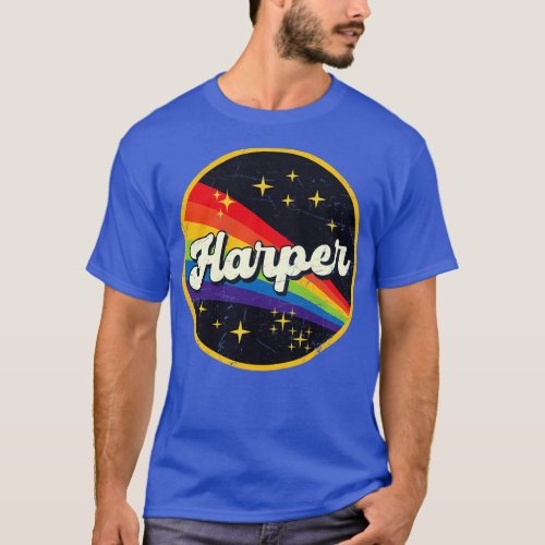Harper Rainbow In Space Vintage GrungeStyle T_Shirt