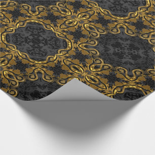 Harper Rush Midnight Elegance Baroque Wrapping Paper