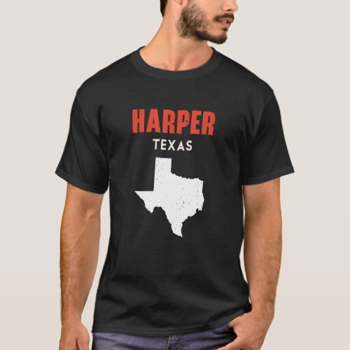 Harper Texas USA State America Travel Texas T_Shirt