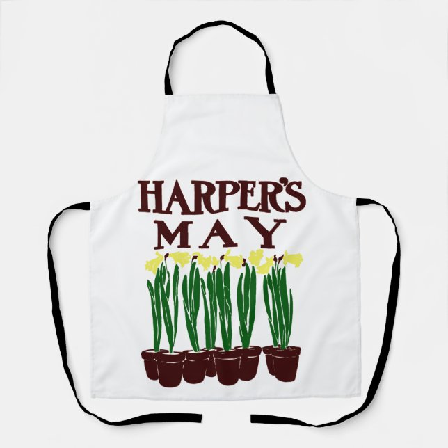 Harper's 1899 Edward Penfield Daffodils Apron (Front)