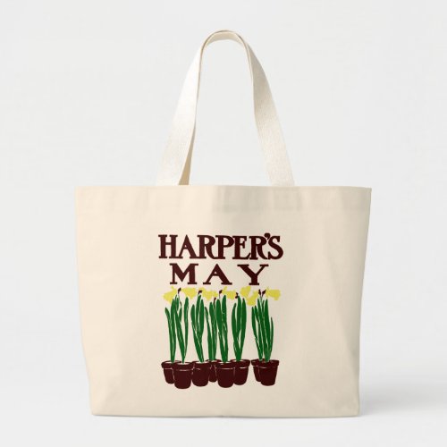 Harpers 1899 Edward Penfield Daffodils Large Tote Bag