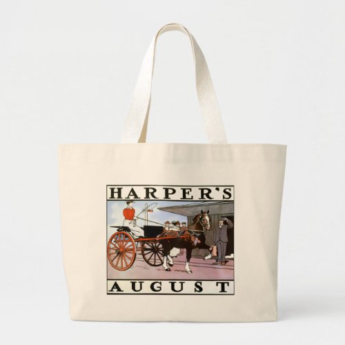 Harpers August 1899 Cover Jumbo Tote Bag