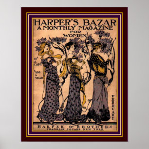 Harper's Bazar Art Deco Cover 16 x 20 Poster