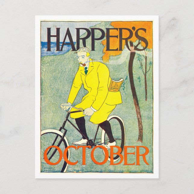 Harper's Cover for October 1894 Postcard (Front)