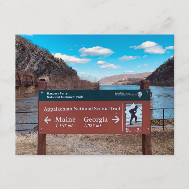 Harpers Ferry Appalachian Trail Postcard (Front)