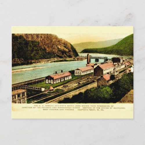 Harpers Ferry Armory Vintage Reproduction Postcard
