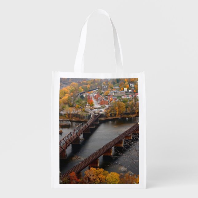 Harpers Ferry in the Fall Reusable Grocery Bag (Front)