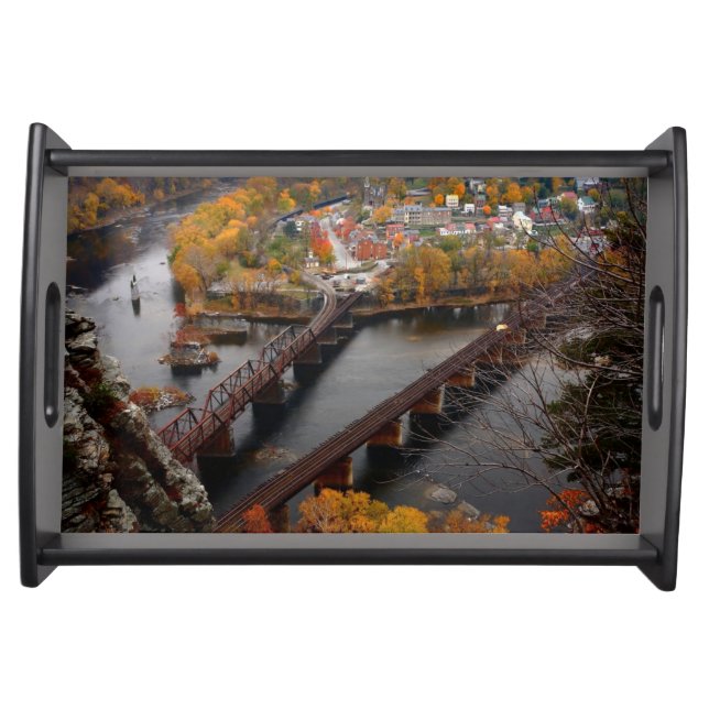 Harpers Ferry in the Fall Serving Tray (Front)