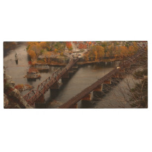 Harpers Ferry in the Fall Wood Flash Drive