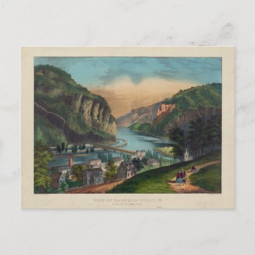 Harpers Ferry Jefferson County West Virginia 1859 Postcard