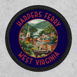 Harpers Ferry West Virginia Distressed Circle Patch