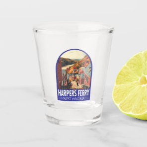 Harpers Ferry West Virginia Travel Art Vintage Shot Glass