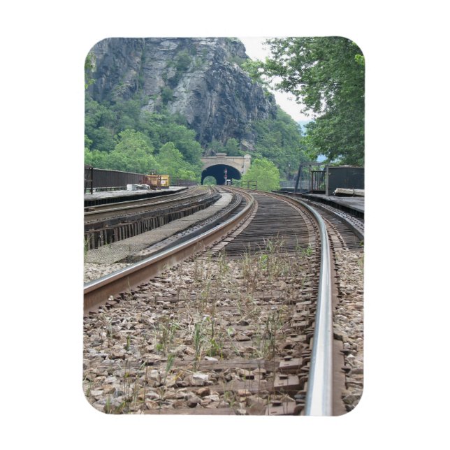 Harpers Ferry WV Railroad Tracks Magnet (Vertical)