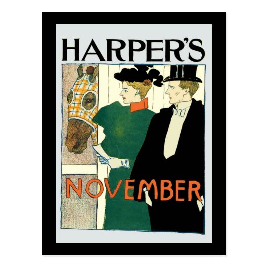 Harper's June Horse for Sale Postcard